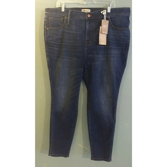 Madewell NWT Denim Jeans High Rise 10" Skinny Size 35 Petite 16W - Picture 8 of 10